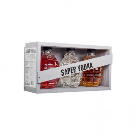 SAPER VODKA GRENADES COFFRET 3*20CL