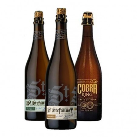 COFFRET BELGE 3 BOUTEILLES : ST STEFANUS, GRAND CRU, KING COBRA 75CL