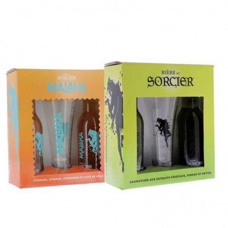 BOX MULTIPLE 2 COFFRETS SORCIER 2*33CL + 1 VERRE