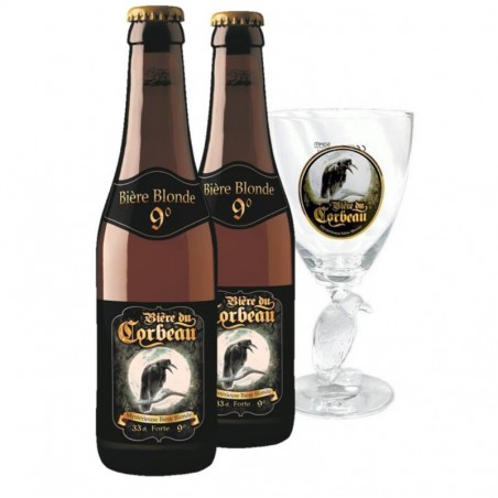 BIERE DU CORBEAU 2*33CL + 1 VERRE