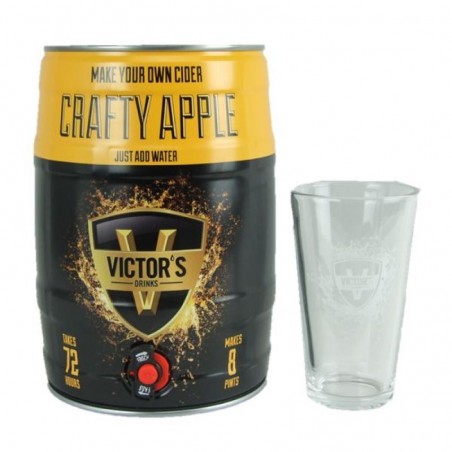 VICTOR'S DRINKS BARREL CRAFTY APPLE CIDER 4.5L + 1 VERRE