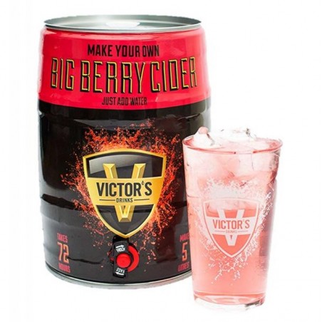 VICTOR'S DRINKS BARREL BIG BERRY CIDER 4.5L + 1 VERRE
