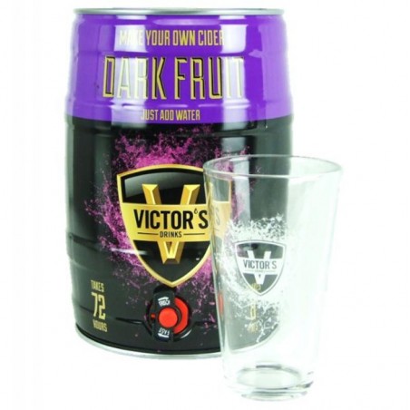 VICTOR'S DRINKS BARREL DARK FRUIT CIDER 4.5L + 1 VERRE