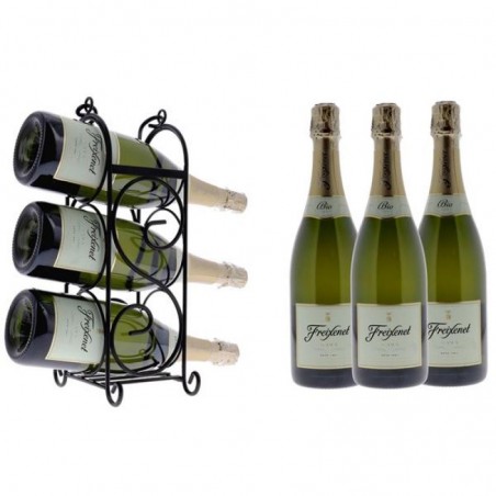 FREIXENET VINS MOUSSEUX BIO 3*75CL + 1 WINE RACK