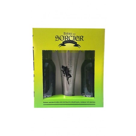 COFFRET BIERE DU SORCIER VERTE 2*33CL +1 VERRE