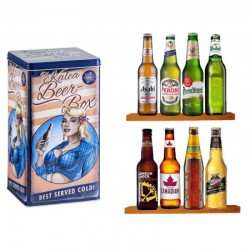 BOX METAL VINTAGE 8 BIERES...