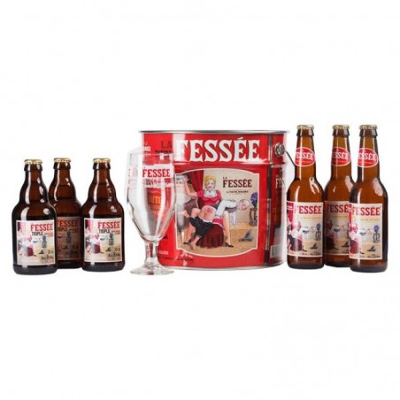 SEAU 6 BIERES FESSEE 33CL + 1 VERRE