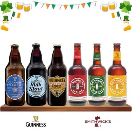 DISCOVERY IRISH BEER BOX : GUINNESS & SMITHWICK'S