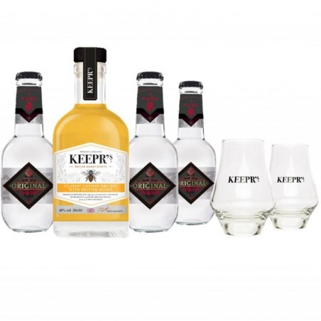 COFFRET KEEPR'S HONEY GIN 1*20CL + 3 TONIC + 2 VERRES