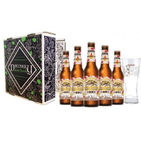 DISCOVERY BEER BOOK KIRIN ICHIBAN 5*33CL + 1 VERRE