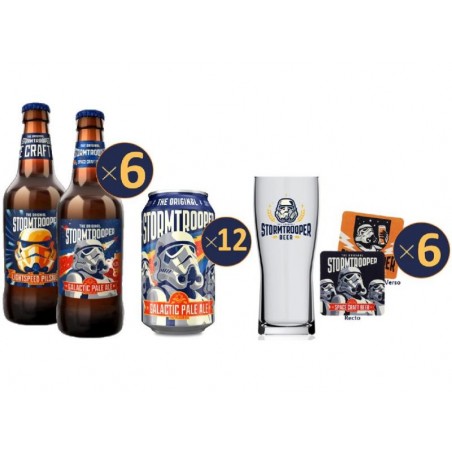 BOX THE ORIGINAL STORMTROOPER 24 BIERES + 1 VERRE + 6 SOUS BOCK