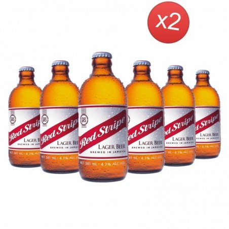 RED STRIPE STUBBY BOTTLE 12*33CL