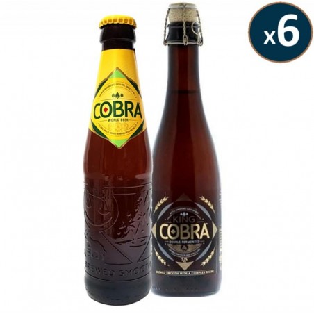 BOX DECOUVERTE BIERES COBRA *6 COBRA 33CL + *6 KING COBRA 37,5CL