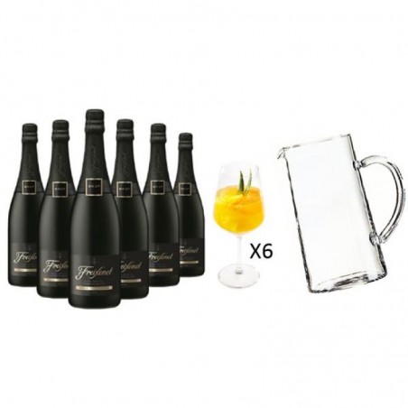 FREIXENET KITS SANGRIA : 6 CORDON NEGRO + 1 CARAFE + 6 VERRES