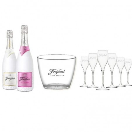 FREIXENET KIT SOIREE LA FREIX2 BTLES (ICE,ICE ROSE)+6 FLUTES+1 SEAU