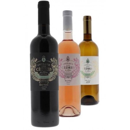 BOX VINS LIBANAIS COTEAUX LES CEDRES 3*75CL