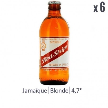 RED STRIPE STUBBY BOTTLE 6*33CL