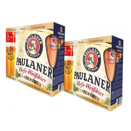BOX X2 COFFRETS PAULANER - 3*50CL + 1VERRE 50CL