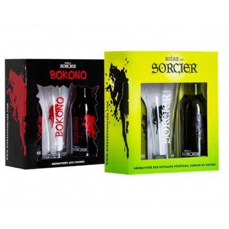 BOX X2 COFFRETS BIERE DU SORCIER - VERTE + BOKONO- 2X33CL + 1VERRE