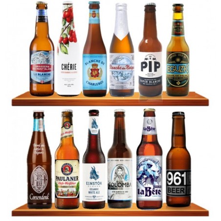 BOX DECOUVERTE 12 BIERE DE TYPE BLANCHE / HEFEWEISS 12*33CL