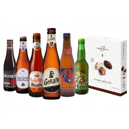 BOX DECOUVERTE 6 BIERES ET TRUFFES 180GR BELGE 6*33CL