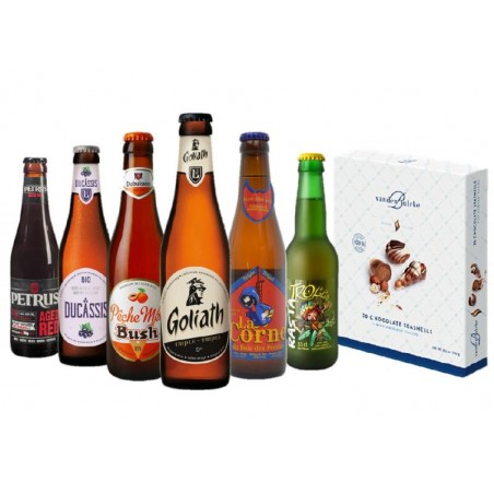 BOX DECOUVERTE 6 BIERES ET CHOCOLATS BELGE 6*33CL