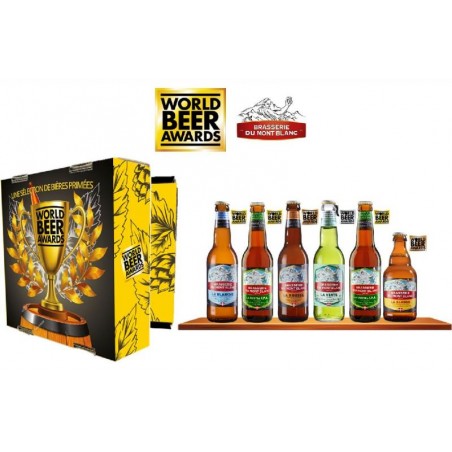 COFFRET WORLD BEER AWARDS BRASSERIE MONT BLANC X 6 BIERES PRIMEES