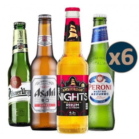 BOX DECOUVERTE BIERES DU MONDE 4*6 BOUTEILLES