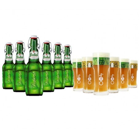 BOX GROLSCH SWINGTOP 6*45CL + 6 VERRES