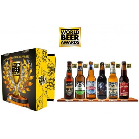 COFFRET WORLD BEER AWARDS 6 BIERES PRIMEES / 6 PAYS