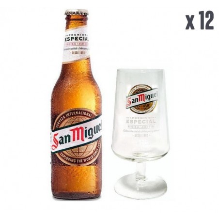 BOX SAN MIGUEL 12*33CL +12 VERRES 30CL