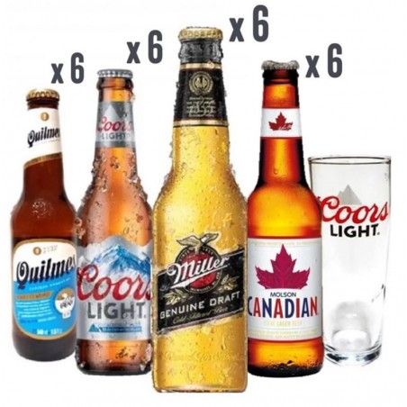 BOX DECOUVERTE TOUR DE L AMERIQUE 4X6 BIERES + 1 VERRE