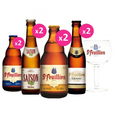 BOX ST FEUILLIEN - 4*2*33CL +1 VERRE
