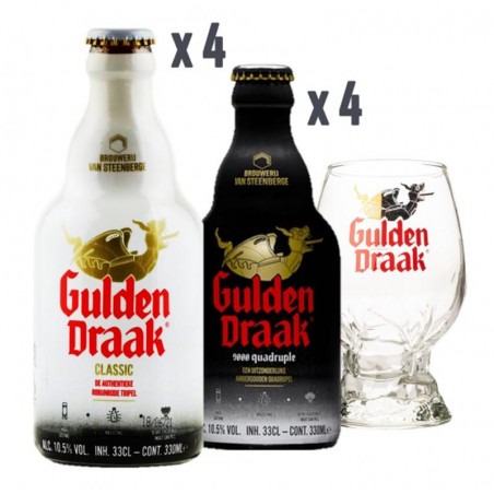 BOX GULDEN DRAAK - 2*4*33CL + 1 VERRE