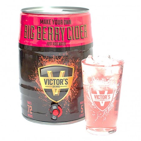 VICTOR'S DRINKS BARREL BIG BERRY CIDER FÛT 4.5L + 1 VERRE