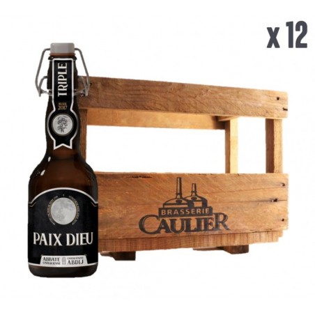CAISSE EN BOIS + 12 BOUTEILLES PAIX DIEUX 33CL