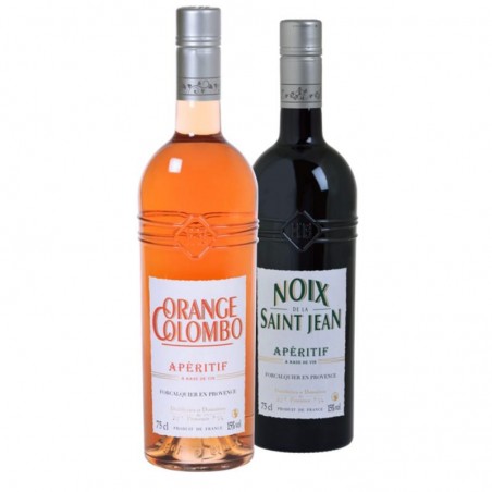 BOX APERITIFS DE PROVENCE 2*75CL-NOIX SAINT JEAN+ORANGE COLOMBO