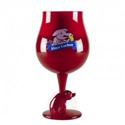 VERRE RINCE COCHON ROUGE 50CL