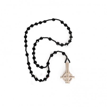 GHOST DOUBLE GRUCIFIX ROSARY COLLIER