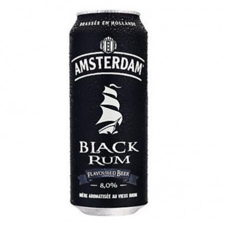 AMSTERDAM BLACK RUM 50CL CAN