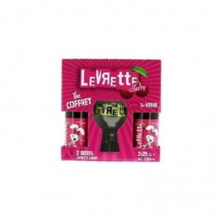 COFFRET LEVRETTE CHERRY 2*25CL + 1VERRE
