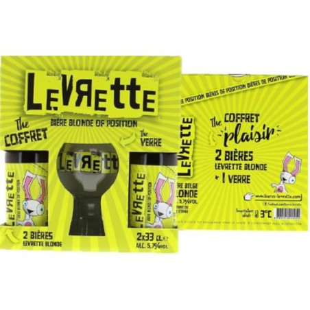 COFFRET LEVRETTE BLONDE 2*33CL + 1 VERRE