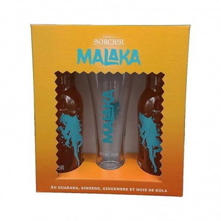 COFFRET BIERE DU SORCIER MALAKA 2*33CL + 1 VERRE