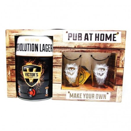 VICTOR'S DRINKS PUB AT HOME REVOLUTION LAGER COFFRET 4.5L