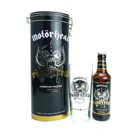 MOTORHEAD ROAD CREW TUBE METAL NOIR 33CL + 1 VERRE